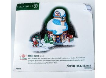 Department 56 North Pole Series Mitten Manor Retired Collectable