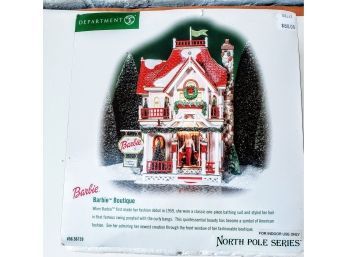 Department 56 Barbie's Boutique From The North Pole Series Retails For $75.00 - $90.00