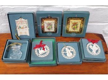 Set Of 7 Lenox China Christmas Ornaments