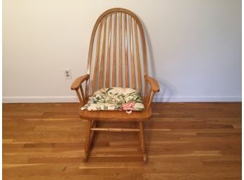 Spindle Back Windsor Style Oak Rocking Chair