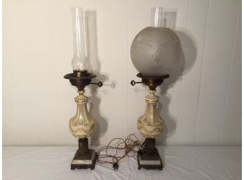 Pair Of Antique Electric Lamps