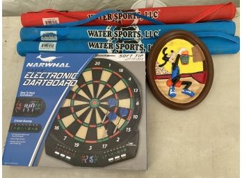 Brand New Electronic Dart Board And More
