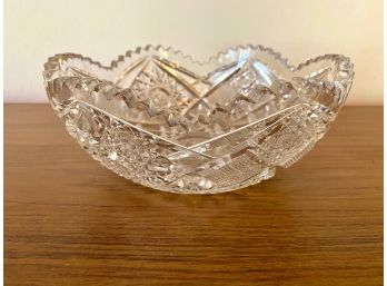 Cut Crystal Glass Bowl