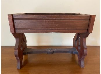 Antique Primitive Raised Wooden Planter / Bench