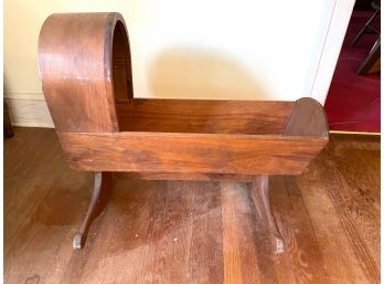 Antique Primitive Wood Baby Cradle