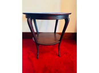 Round Vintage Tiered Side Table