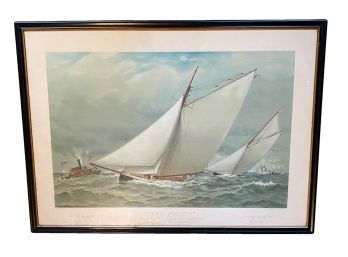 Framed Art Print 'The Finish' America's Cup Race 1885 By William Formby Halsall