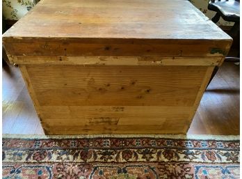 Japanese Wooden Box/crate With Pressed Metal Interior #2