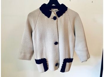 Vintage Hand Sewn Wool Sweater From Italy Size 10