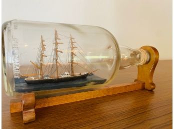 Ship In A Bottle With Stand #2