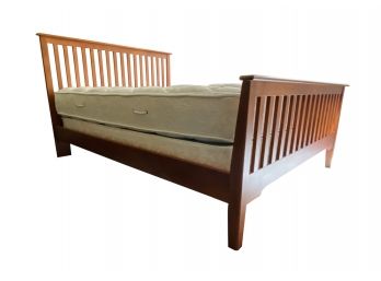 Mission Style Slatted Queen Bed