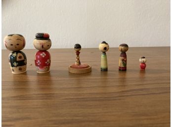 Japanese Wooden Doll Family #2