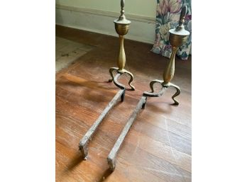 Vintage Brass Andirons