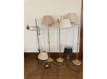 Group Of Antique And Vintage Lamps