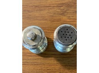 Salt & Pepper Shakers One Marked Sterling