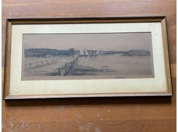 Signed Etching Og Harbor