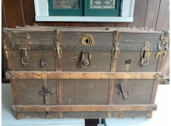 Antique Flat Top Trunk