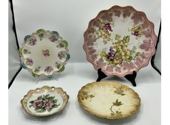 4 Antique Plates ~ Limoges, Empire China & More ~