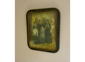 Antique Picture Of Fun Lovers  In Lovely Frame