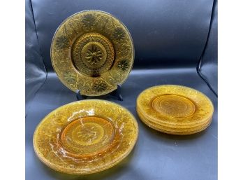 Amber Glass  Tiara Depression Glass Plates