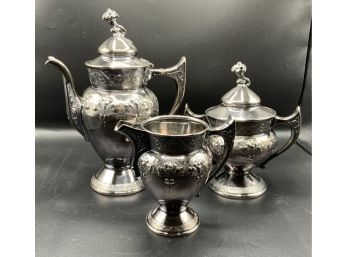 Vintage Reed & Barton Silver Plate Tea Set W/tray