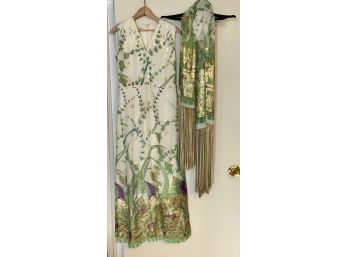 Gorgeous Vintage Dress W/matching Shawl ~ Lucy Baltzell Dress Shop ~