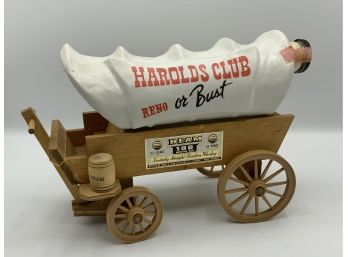 Jim Beam Collectible Decanter ~ Harolds Club Reno Or Bust ~