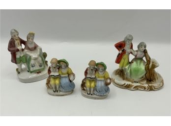 4 Victorian Couples Figurines ~ Made In Japan ~