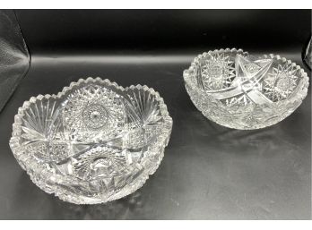 2 Gorgeous Cut Glass Bowls