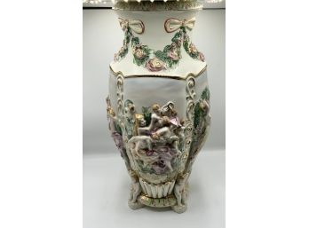 Gorgeous Capodimonte Large Umbrella Stand/floor Urn