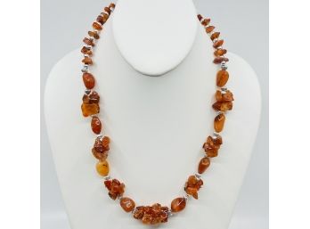 Orange Geode Necklace