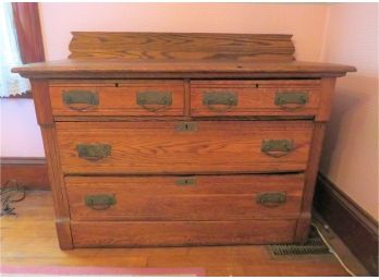 Antique Arts And Crafts Oak Sideboard