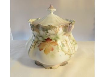 Hand Painted Floral R.S. Prussia Sugar Bowl