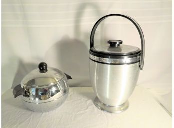 2 Mid-century Ice Buckets West Bend Penguin Kromex