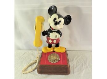 Vintage Mickey Mouse Push Button Telephone