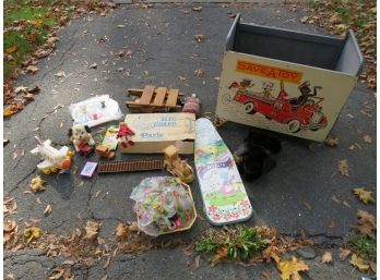 Vintage Kids Toys Rolling Toy Cart Ironing Board Hot Wheels