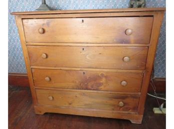 Early Pine Dresser Chest Of Drawers