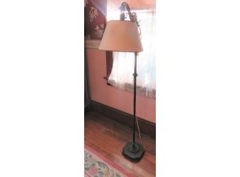 Antique Bridge Floor Lamp With Shade