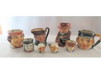 Toby Jug Style Collection Of Ceramic Faces