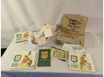 Postage Stamps And S&H Green Stamp Booklets