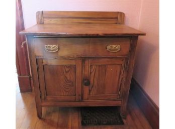 Antique Oak Commode Dry Sink