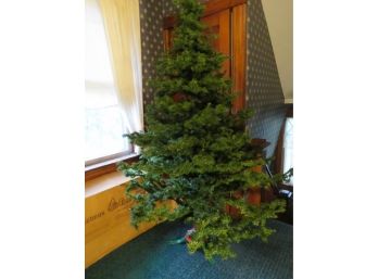 1980s Mr. Christmas Faux Fir Christmas Tree With Stand