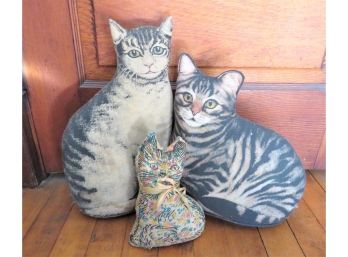 Cat Family Weighted Stuffed Draft Dodger Door Stop Grouping