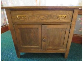 Vintage Oak Commode Dry Sink