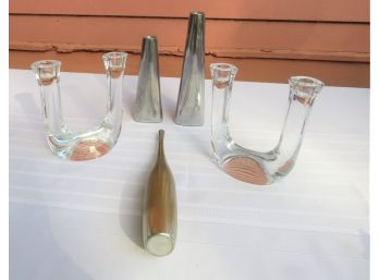 Scandinavian Candle Holders Vase Lot