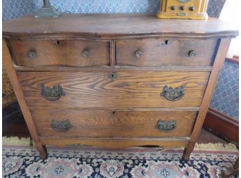 Antique Oak Chest Of Drawers Dresser