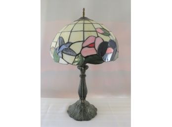 Tiffany Style Hummingbird Table Lamp