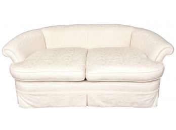 Elegant Two Cushion Rolled Arm Custom Made Loveseat