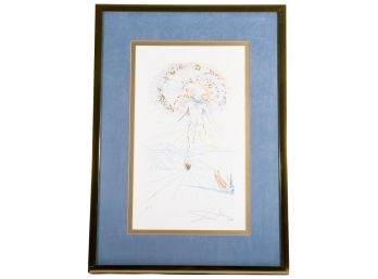 Signed Salvador Dali Artist Edition Color Etching 'Universal Man' With COA