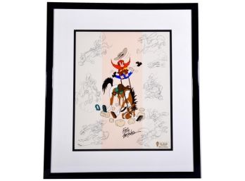 Signed Friz Freleng 'Yosemite Sam' Limited Edition Masters Collection Celluloid And Drawings